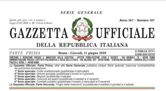 CORONAVIRUS: DECRETO DELL′11 GIUGNO (efficace dal 15 giugno al 14 luglio 2020) 