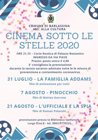 CINEMA SOTTO LE STELLE 2020